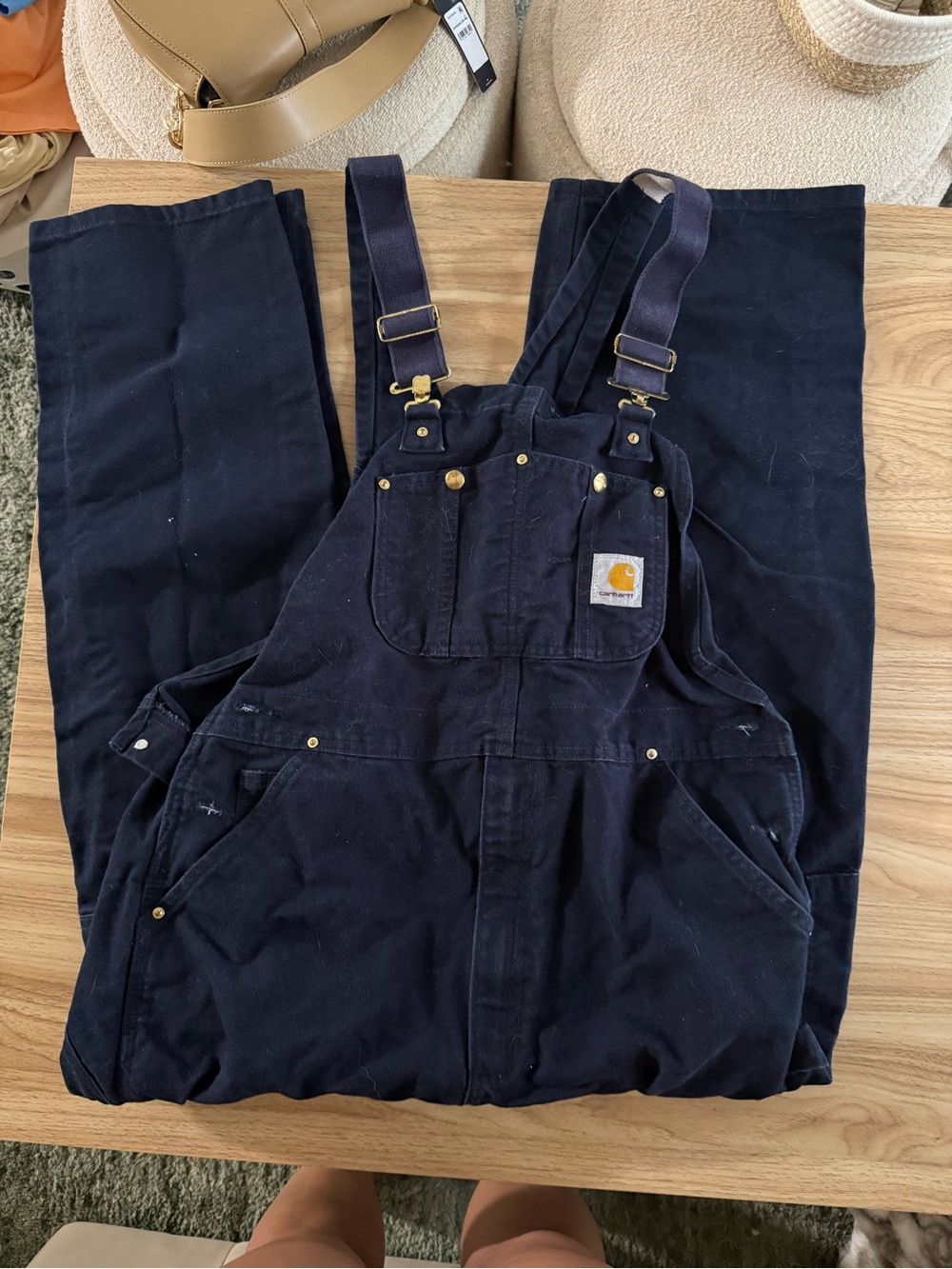 Carhartt Dark Navy Work Bib Overalls
